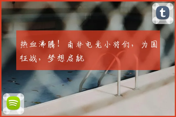 热血沸腾！南非电竞小将们，为国征战，梦想启航